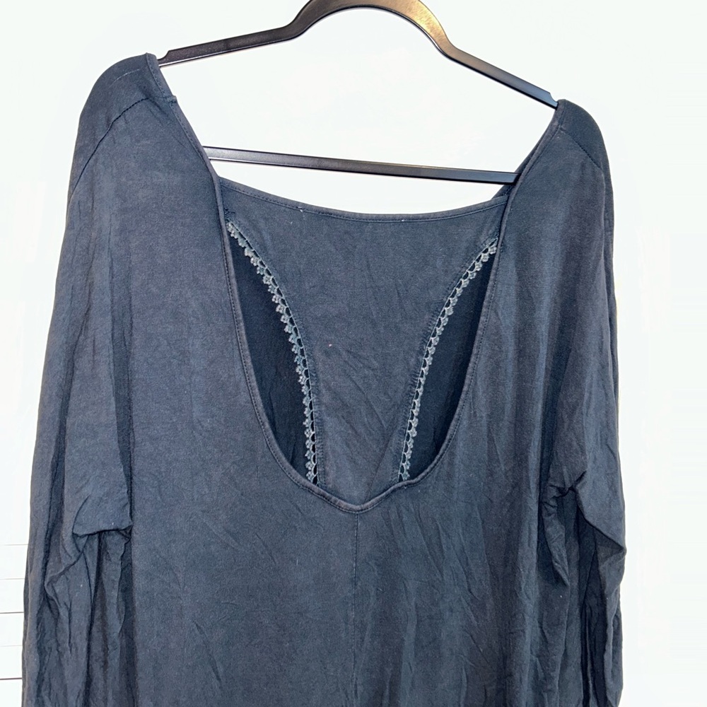 Womens blouse with cut out back